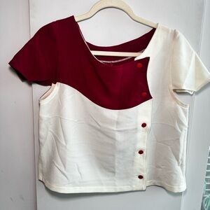 VINTAGE atelier button down suit blouse